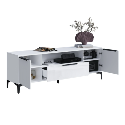 Тумба ТВ 1,65 Кимберли, Белый/Белый глянец