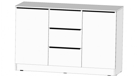 Комод большой Элегант , Белый 